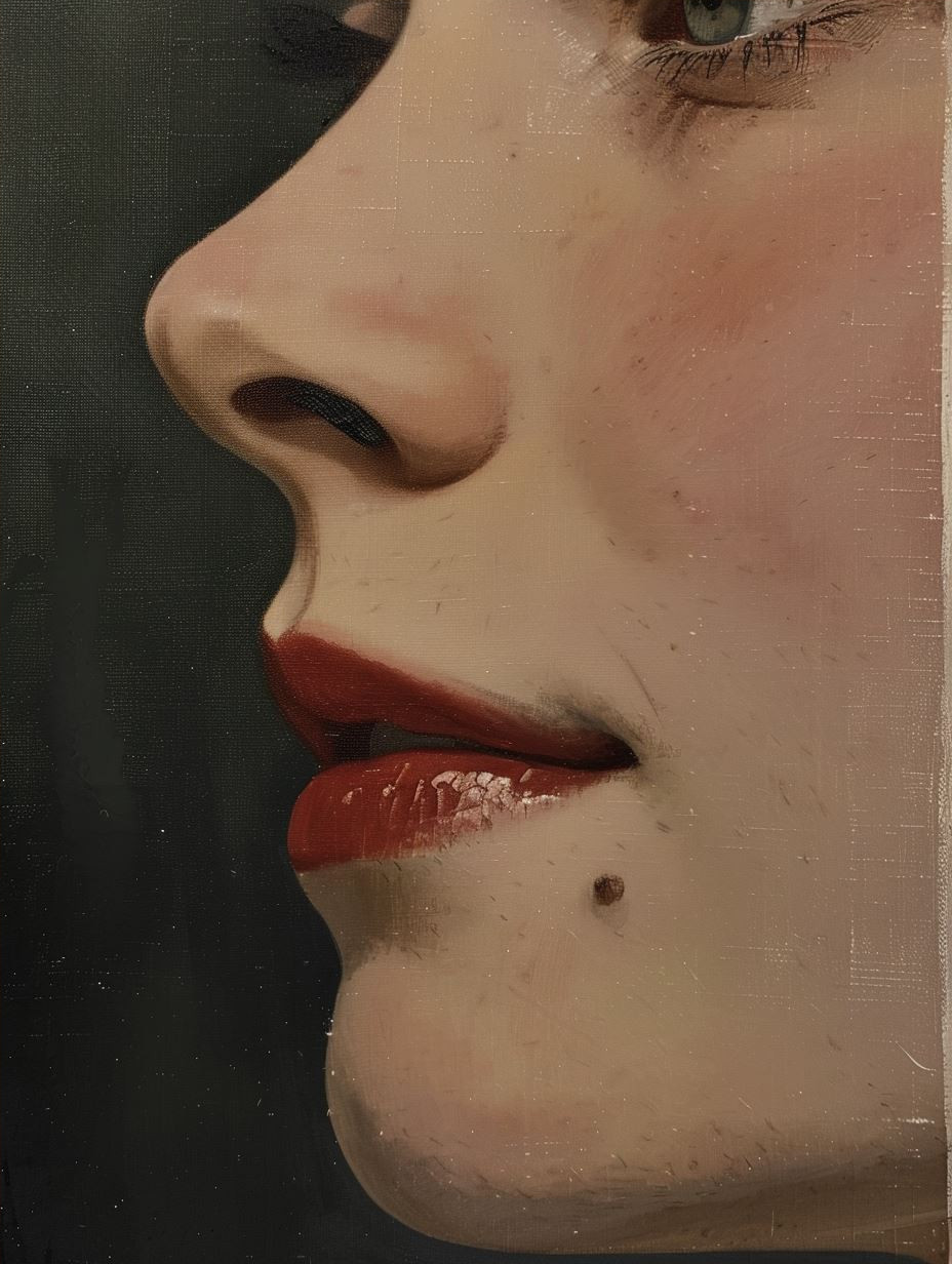 Ethereal Gaze in Textured Grain - Image 4