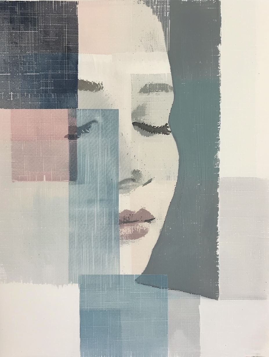 Fragmented Serenity in Blue - Image 4