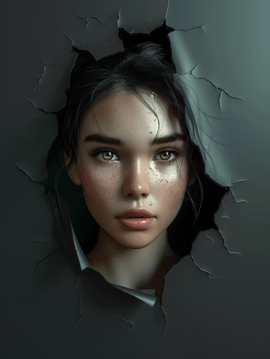 Ethereal Dewy Portrait Study - Image 2