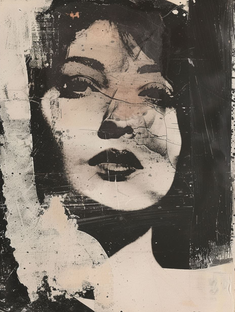 Abstract Noir Fragmented Portrait - Image 4