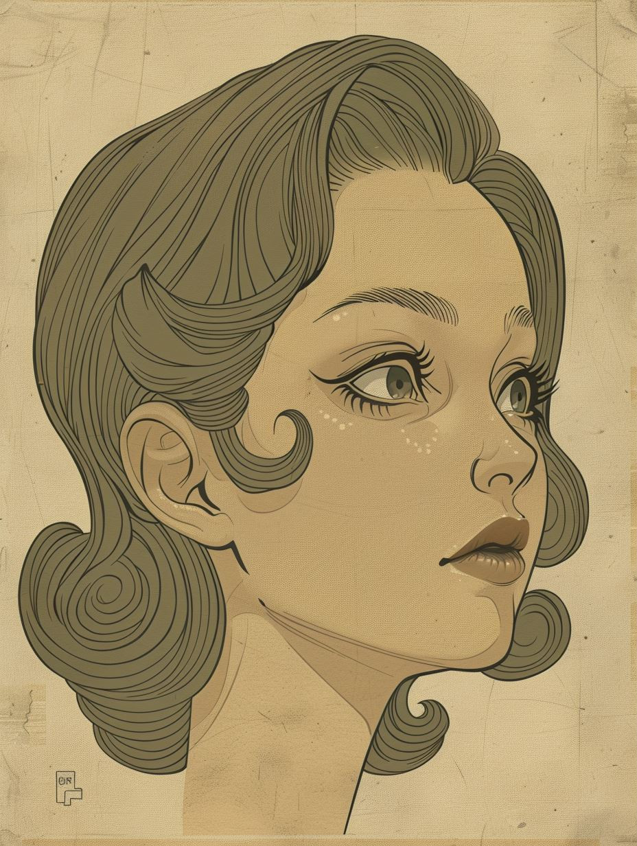 Vintage Stylized Portrait Studies - Image 1