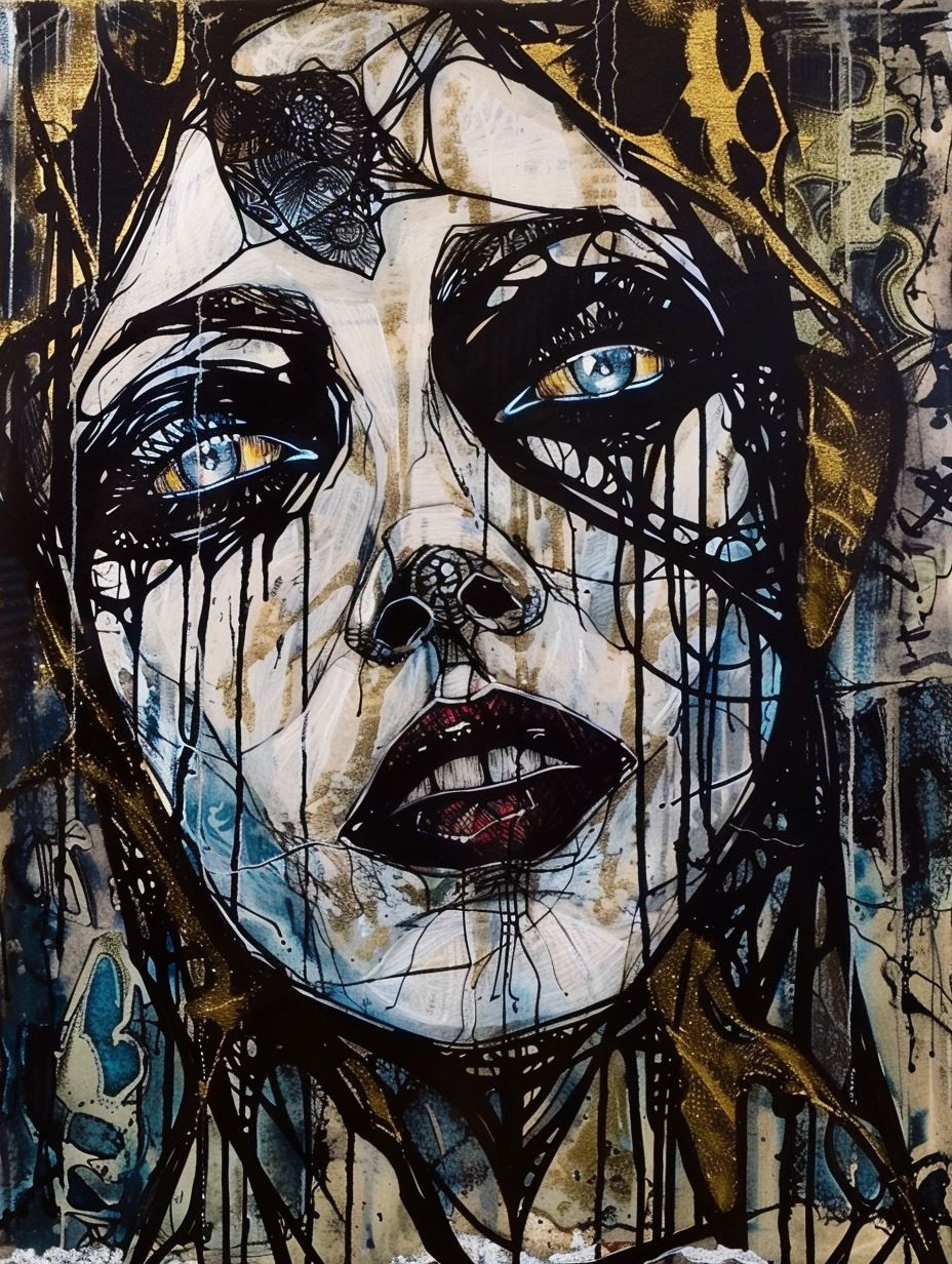 Ethereal Ink and Gold Decay - Image 4