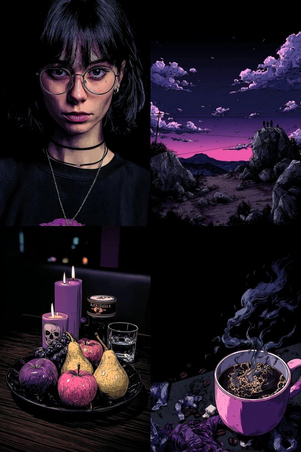Neon Noir Gothic Mood Board