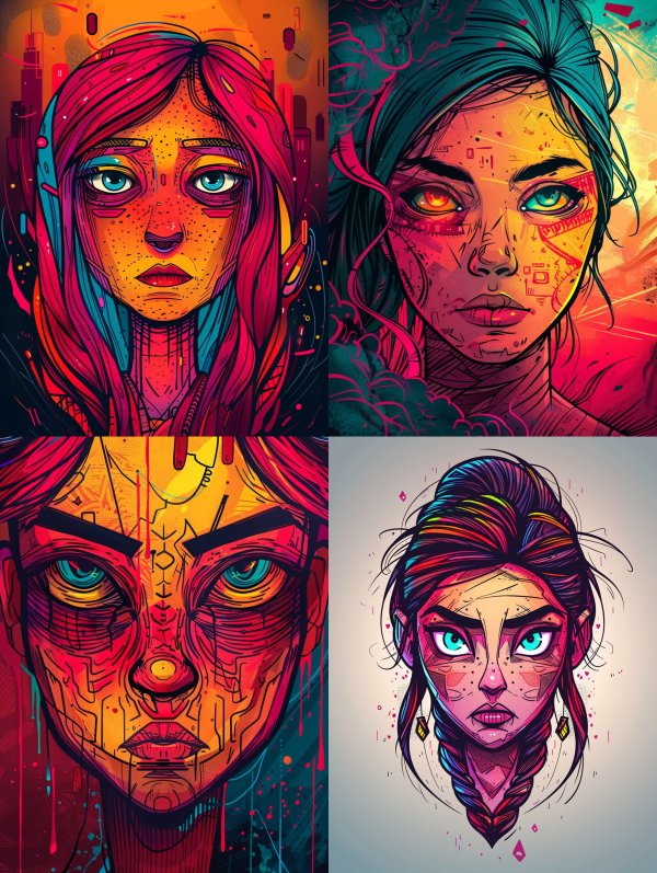 Neon Souls: Cybernetic Portraits