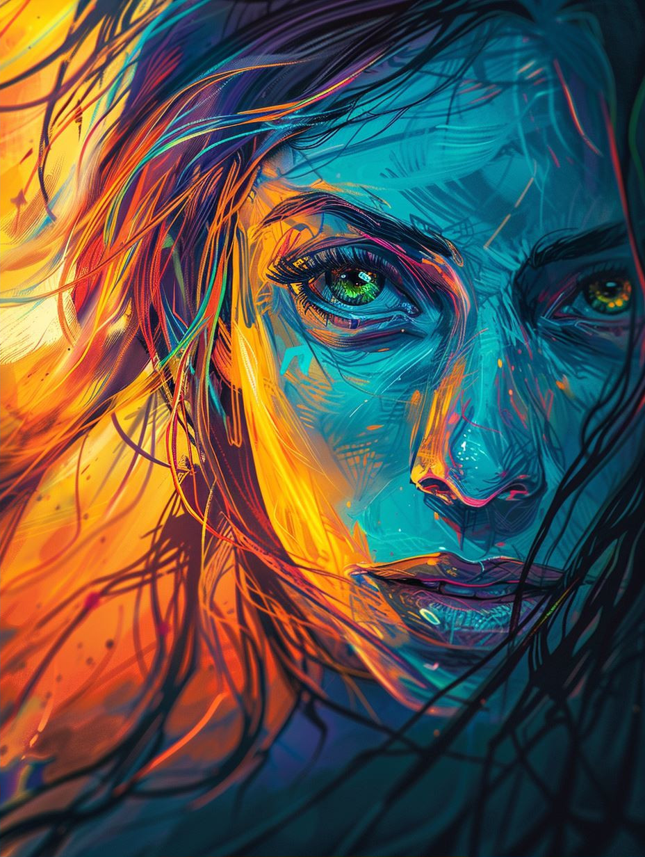 Ethereal Glow of Neon Portraits - Image 2