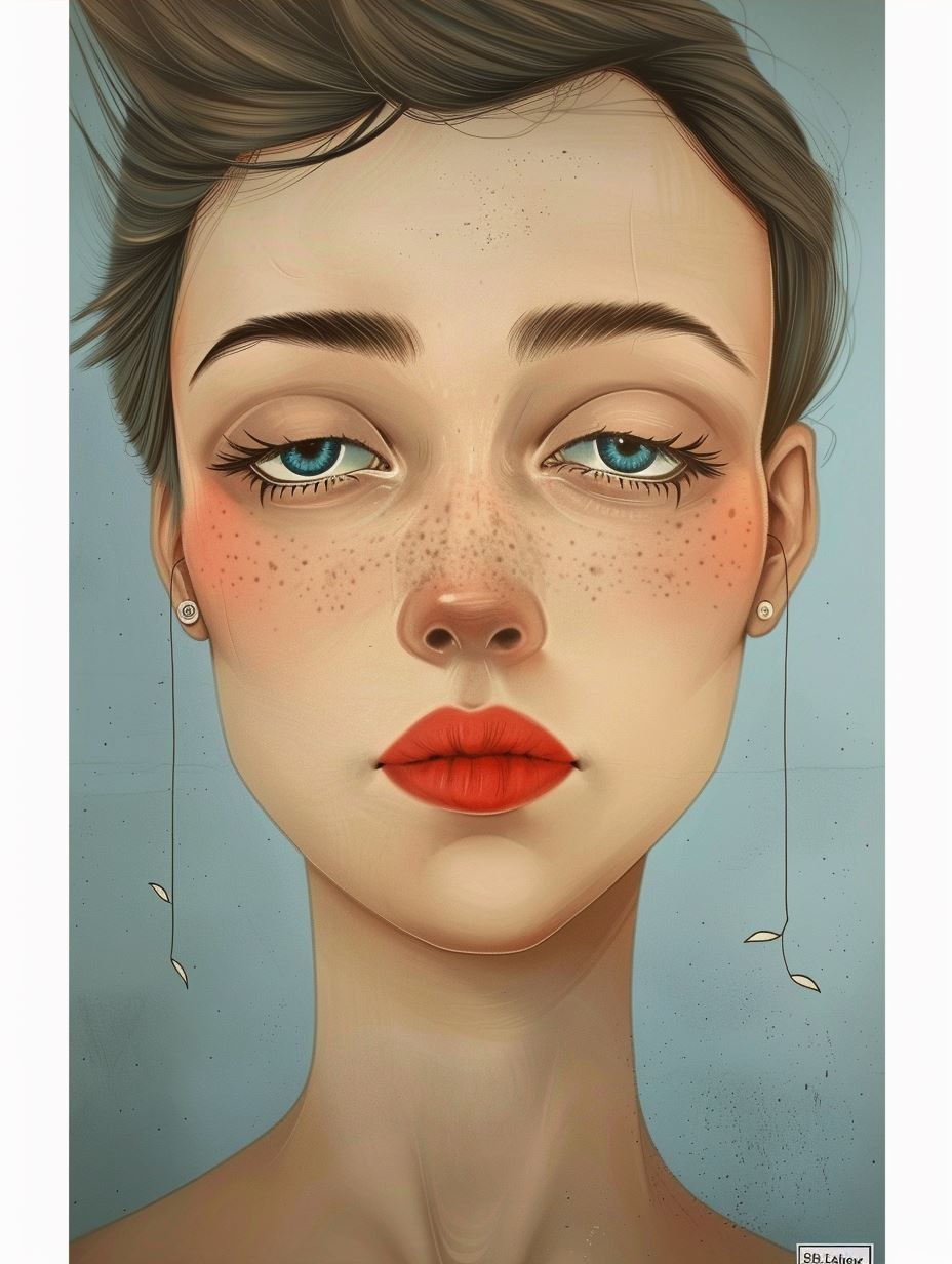 Ethereal Freckled Gaze - Image 3