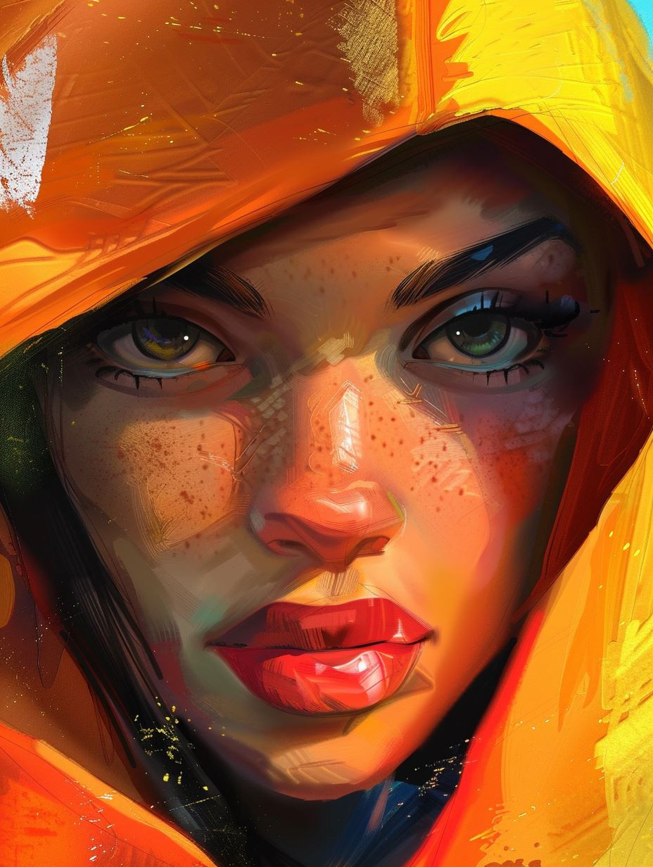 Golden Hues: A Study of Radiant Portraits - Image 1