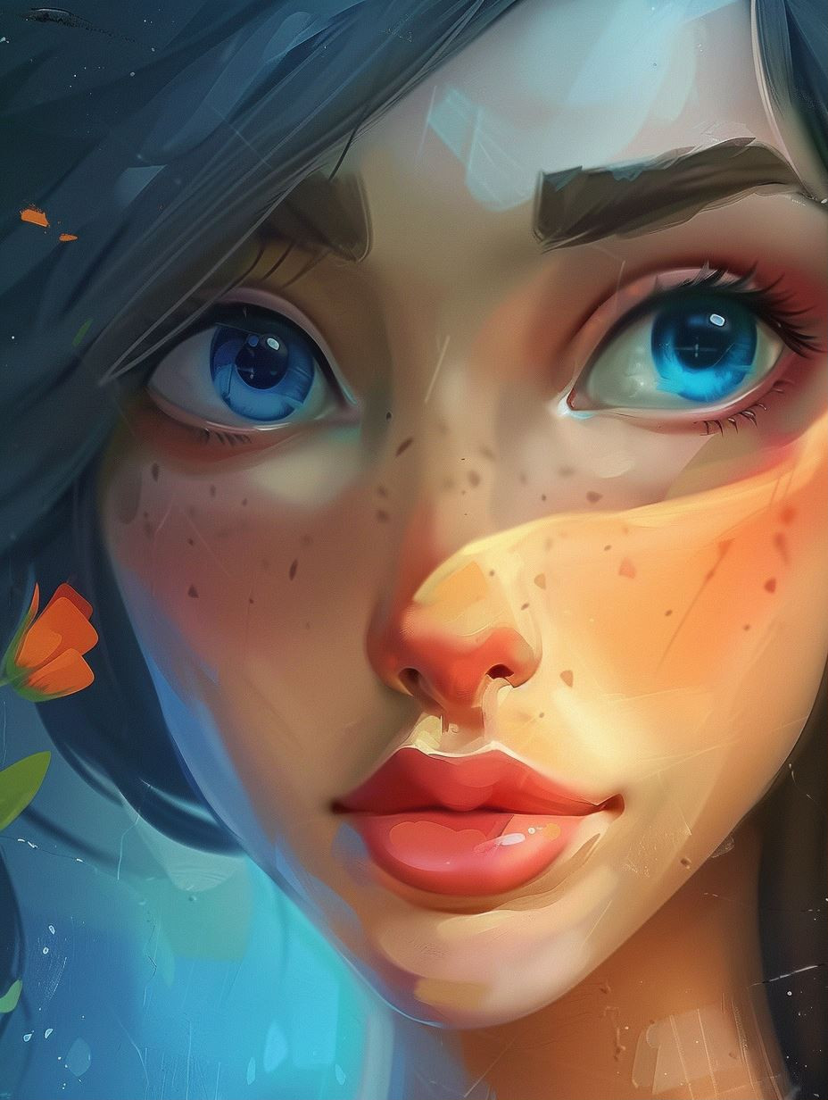 Digital Portrait Art Study - Image 1