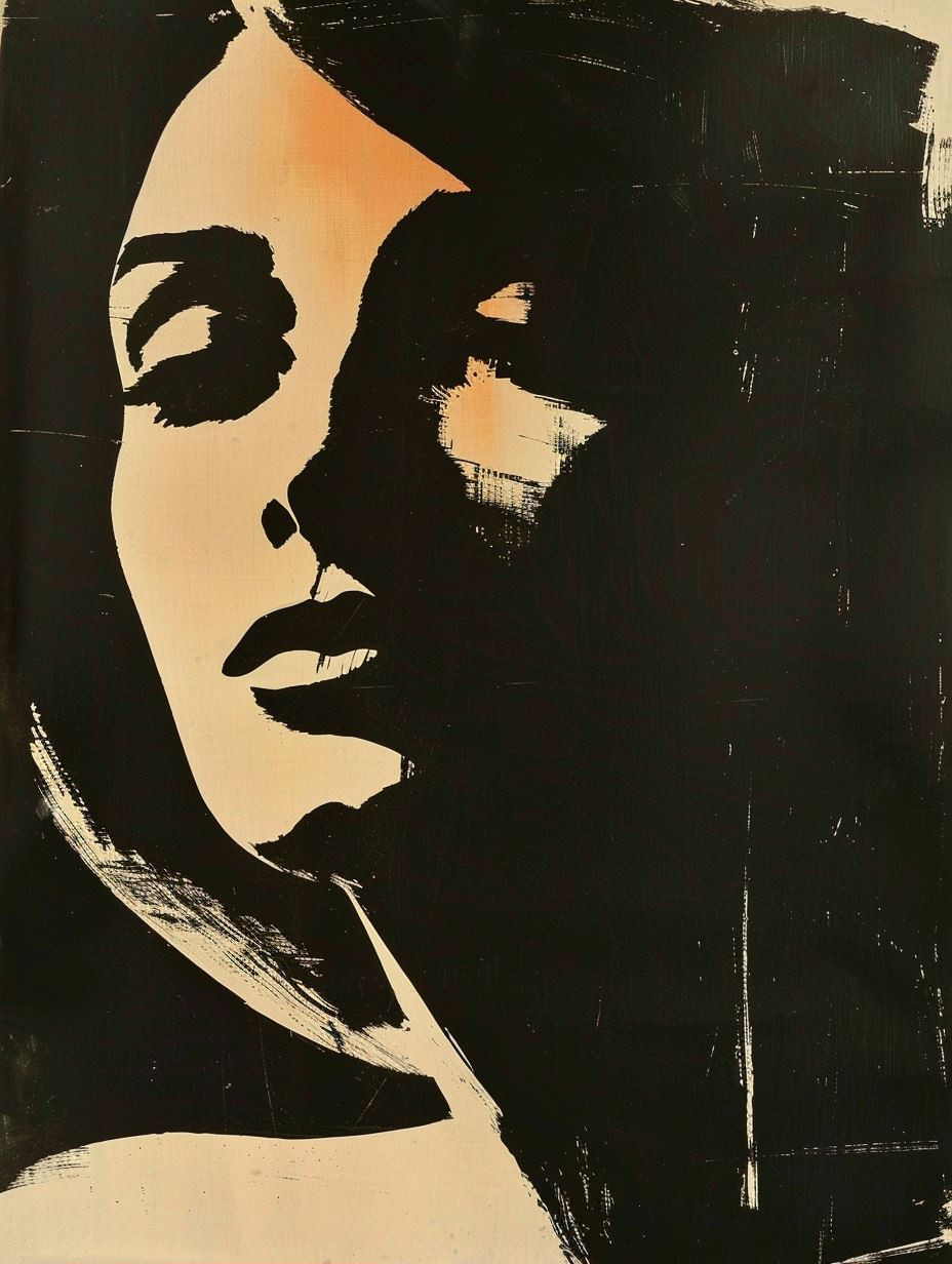 Noir Contrast Portrait Collage - Image 2