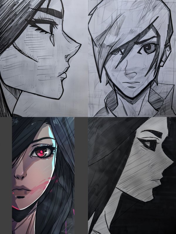 Anime Character Concept Sketches