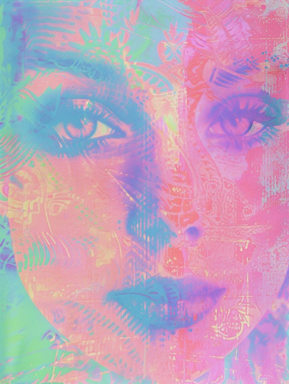 Neon Dreams Pastel Portraits - Image 3