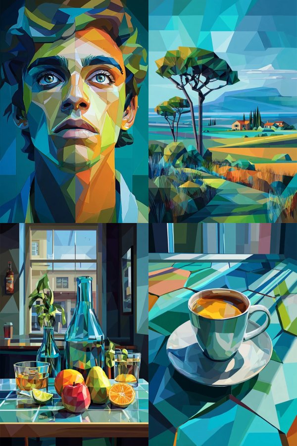 Geometric Prism Art Collection