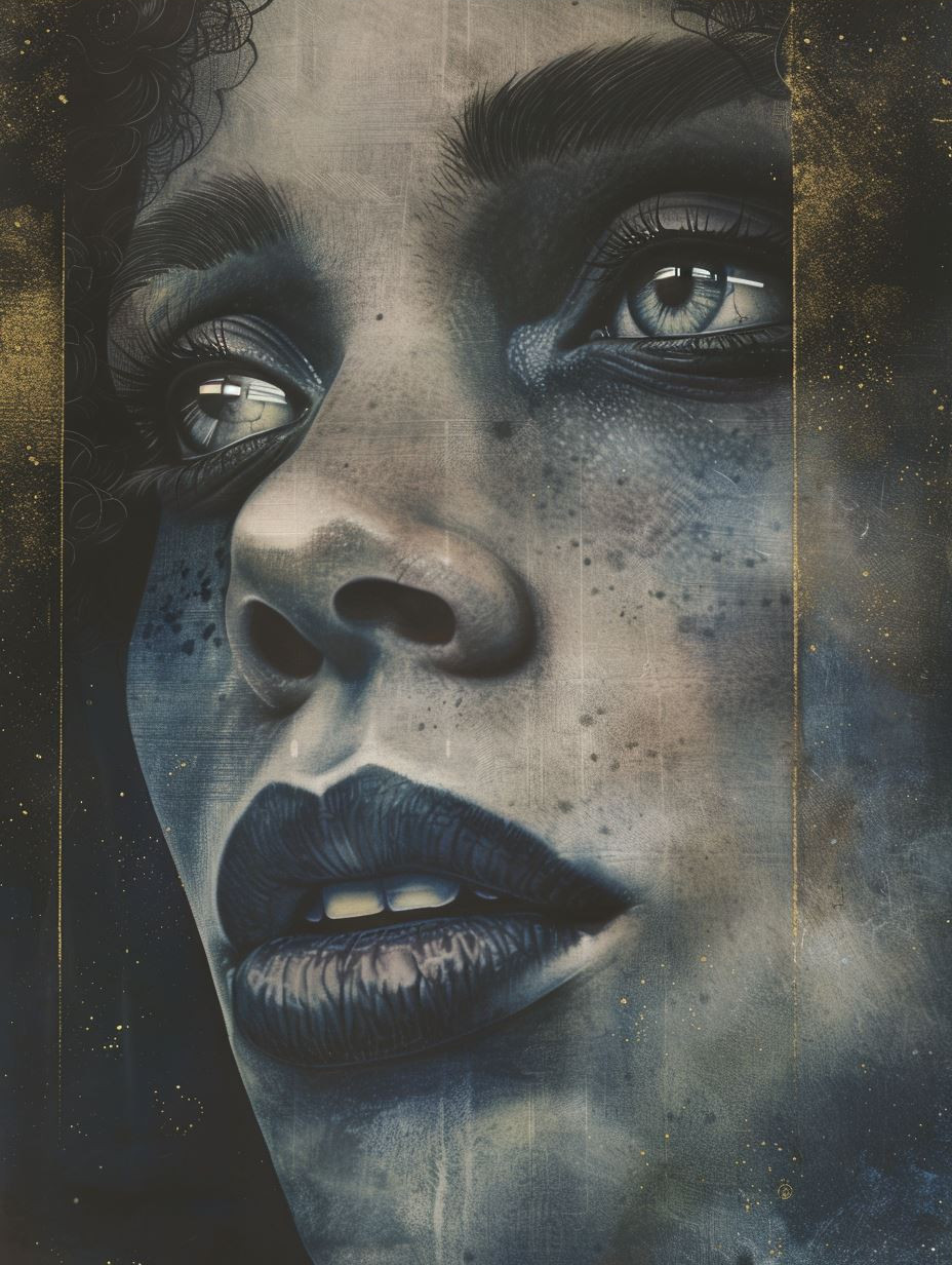 Ethereal Gaze in Distressed Blue - Image 3