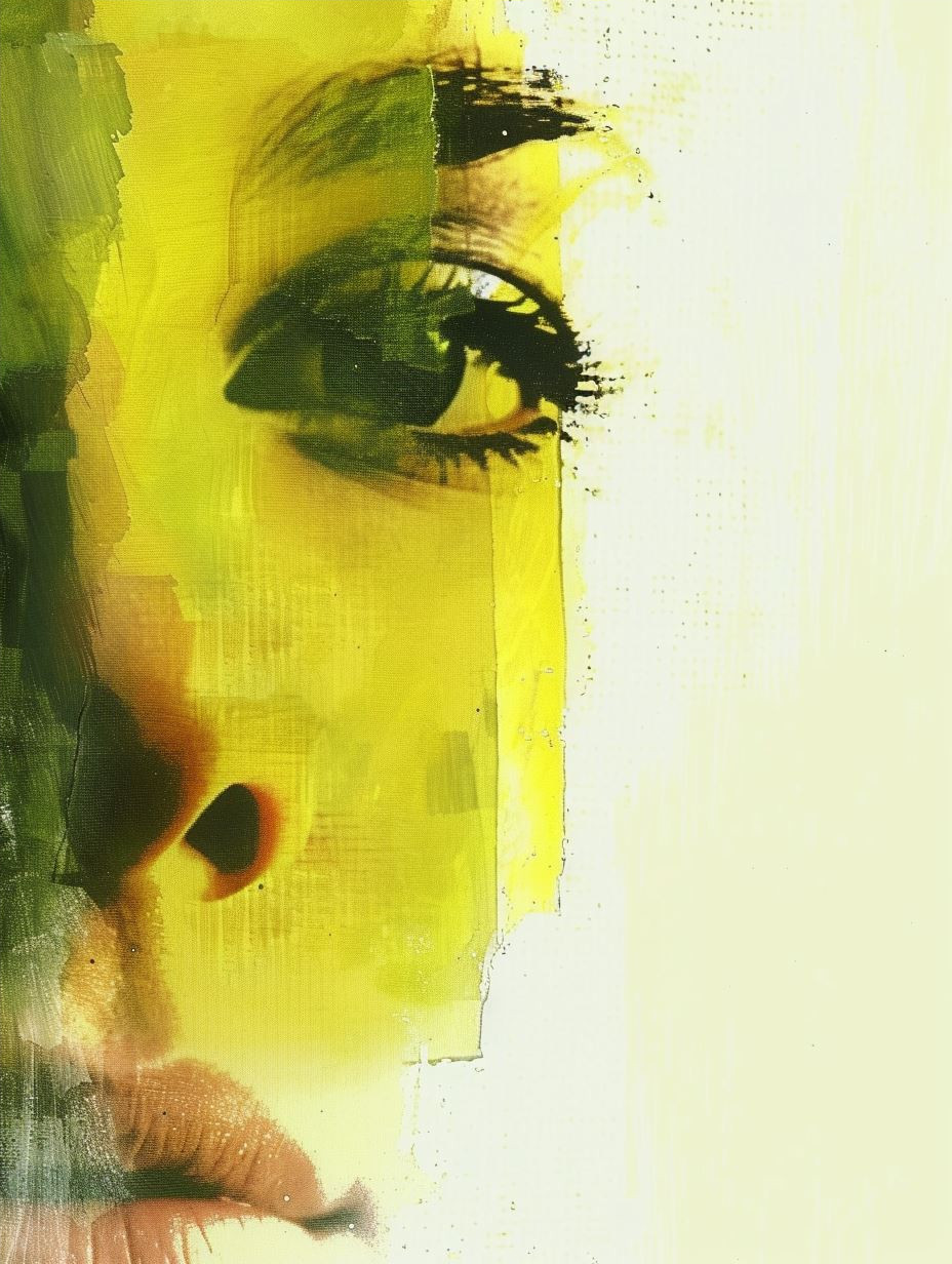 Fragmented Gaze in Yellow and Green - Image 4