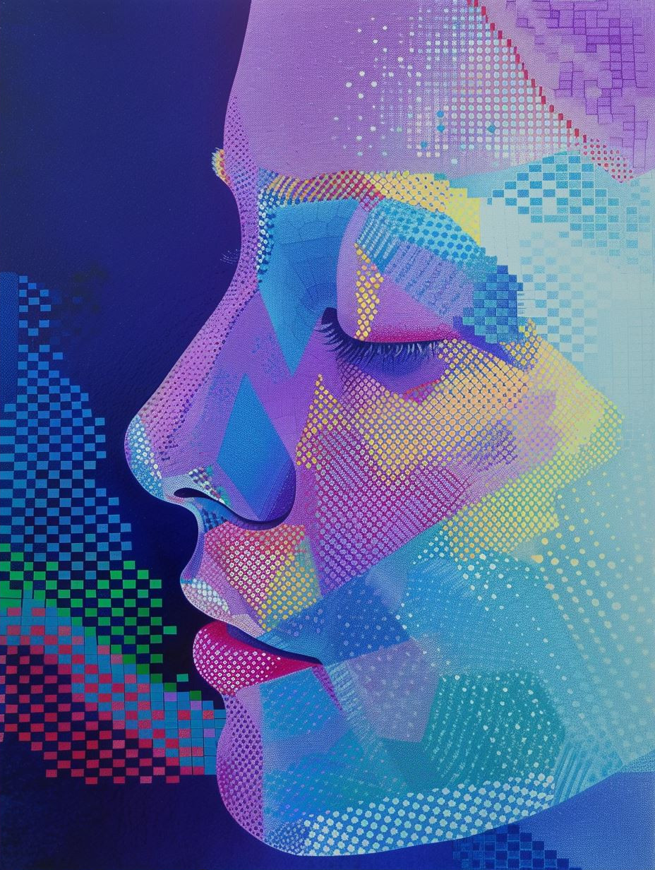 Prismatic Digital Mosaic Portrait - Image 2
