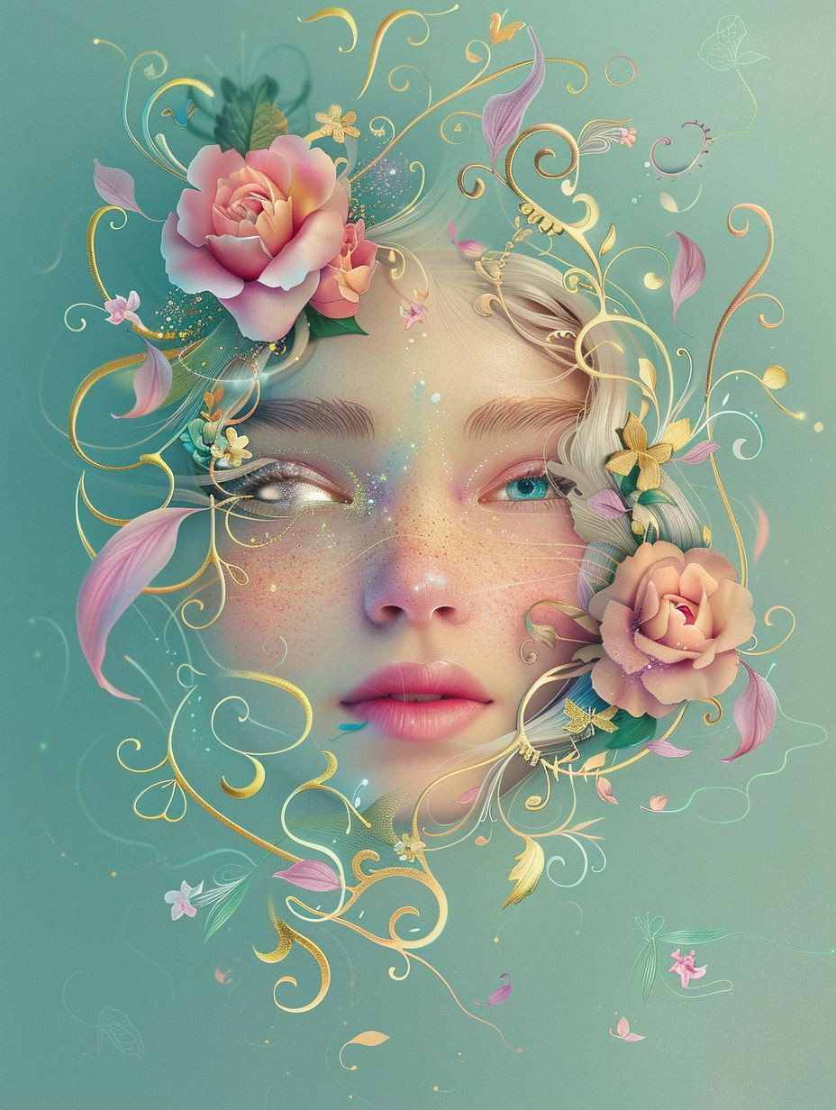 Ethereal Floral Dream Portraits - Image 1