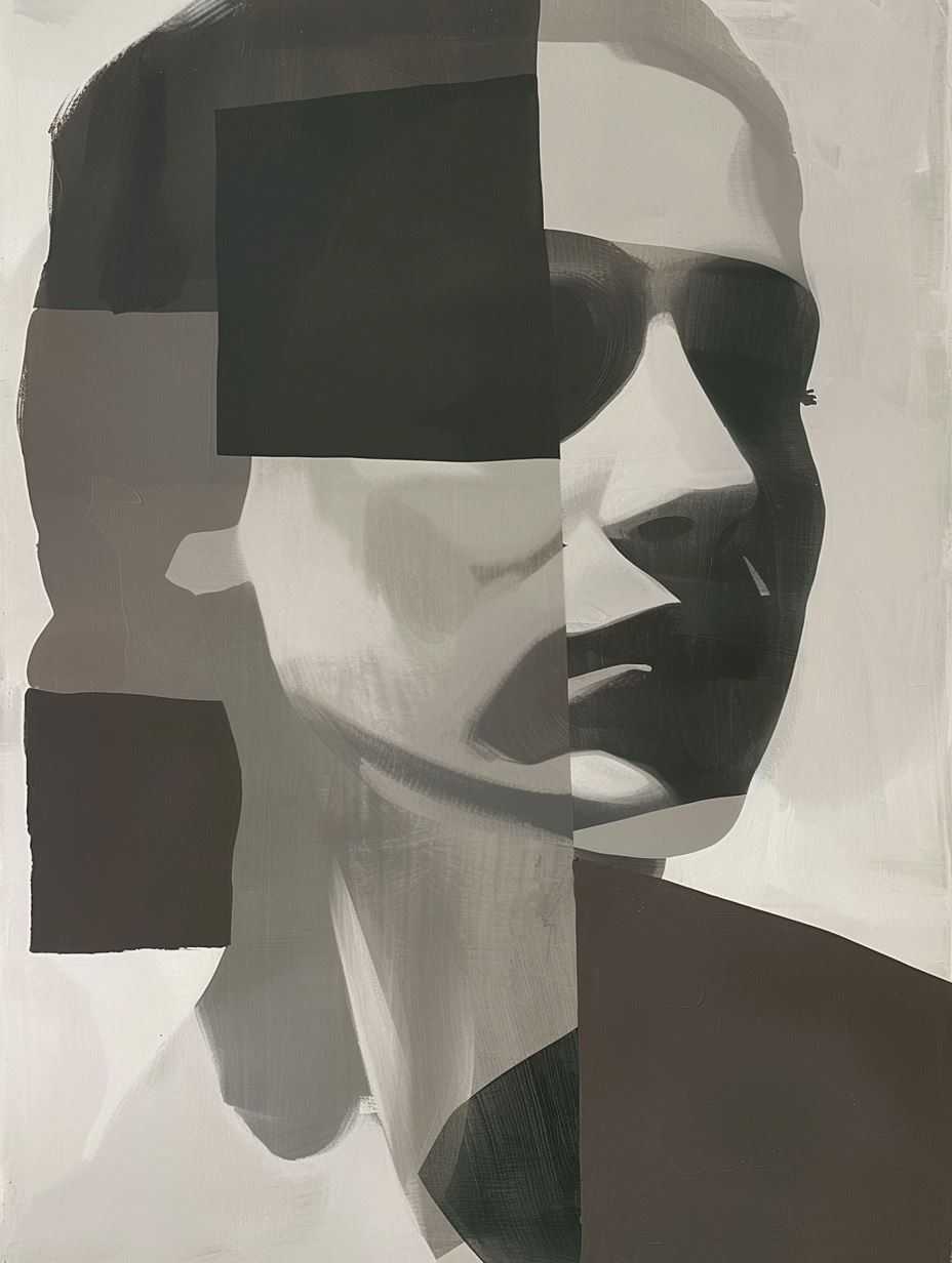 Fragmented Portraits in Muted Tones - Image 3
