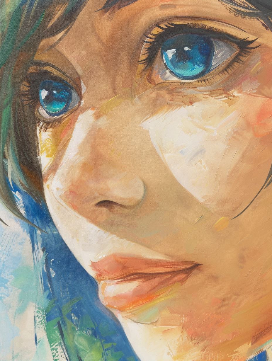 Ethereal Gaze of Sunlit Youth - Image 1