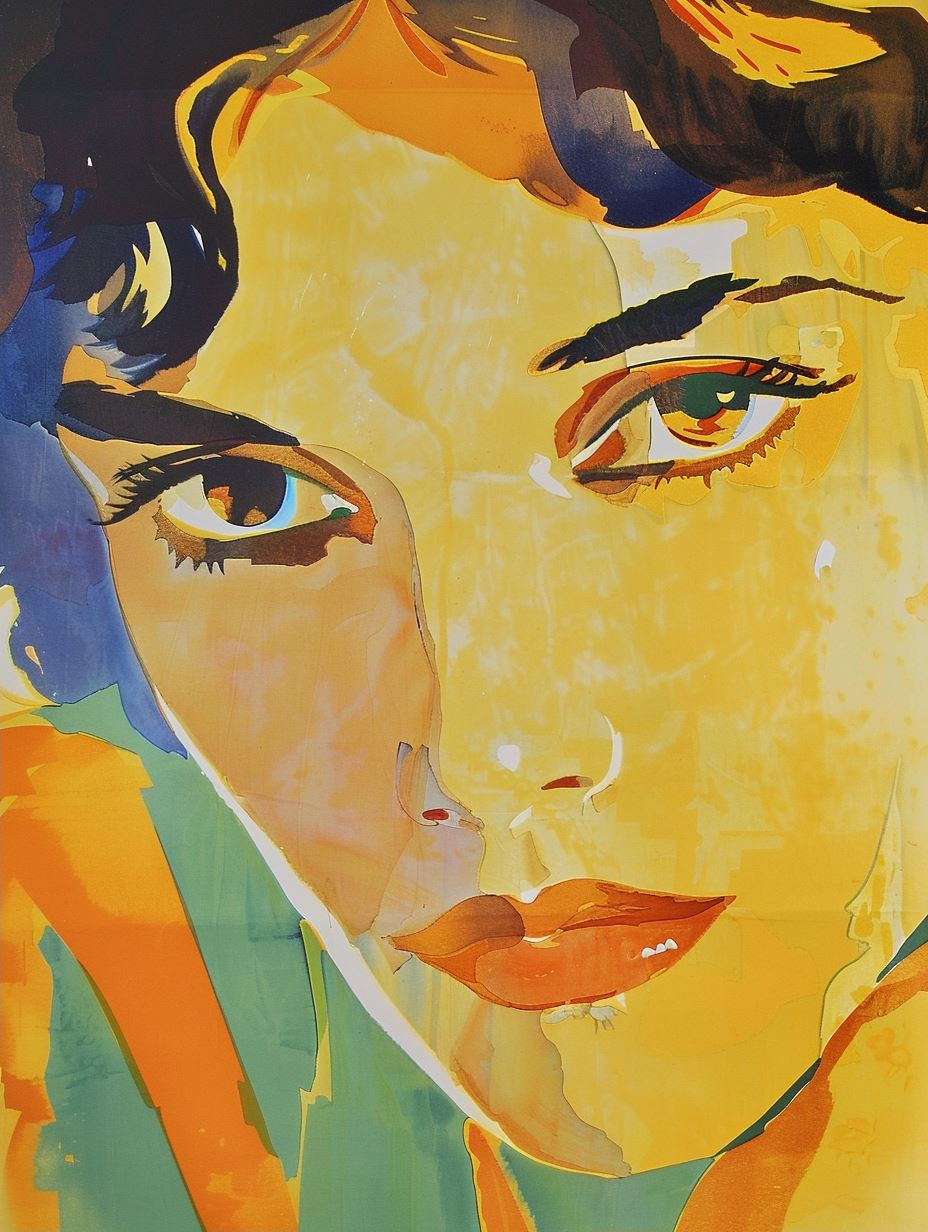 Vibrant Quad Portrait of Stylized Women - Image 2