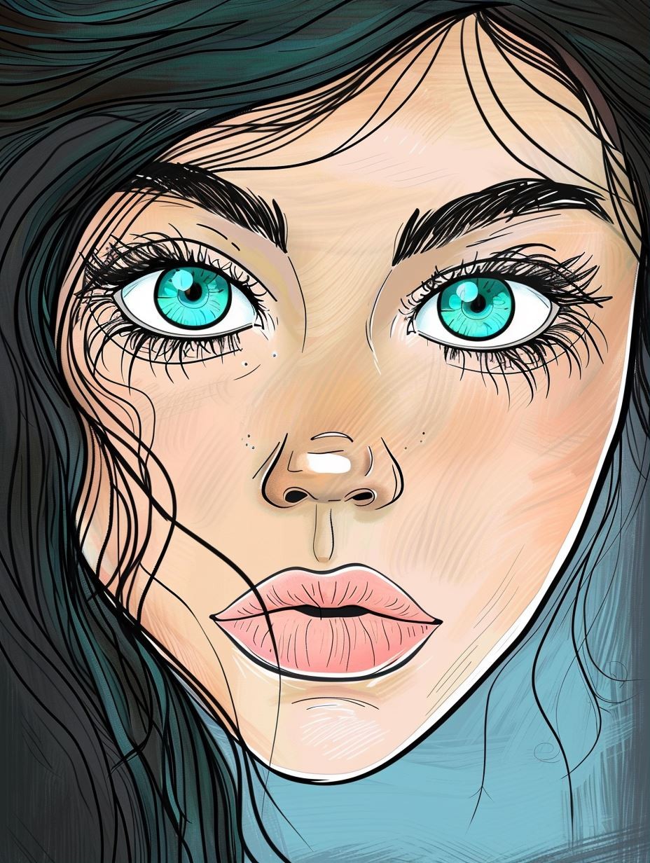Ethereal Gaze Digital Illustration