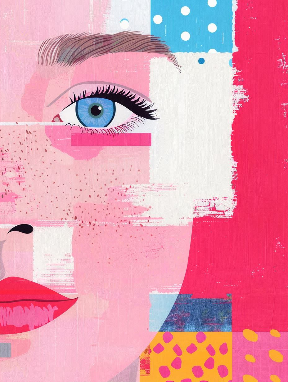 Neon Collage Portrait Art - Image 2