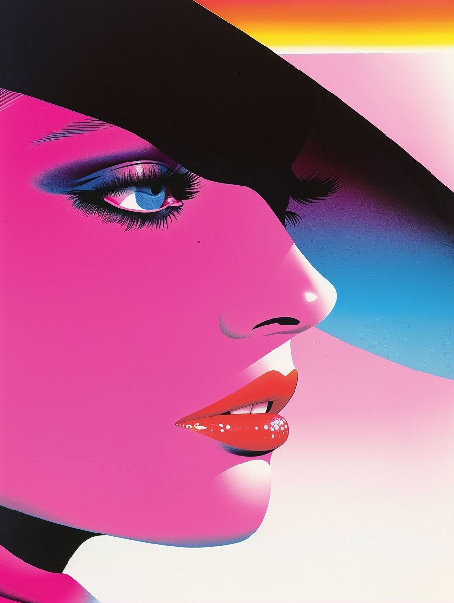 Neon Prism Portrait Collage - Image 1