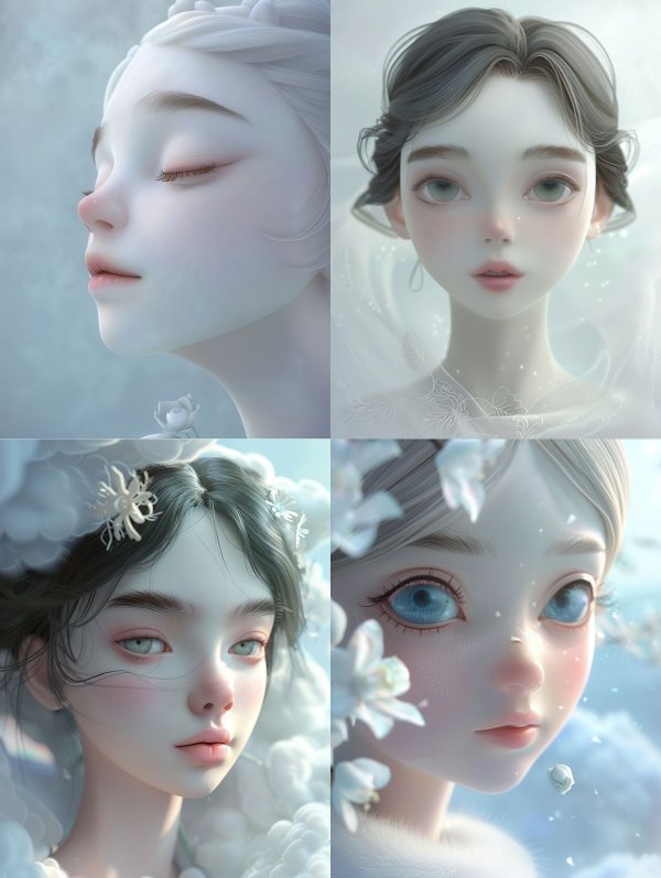 Ethereal Porcelain Dream Portraits