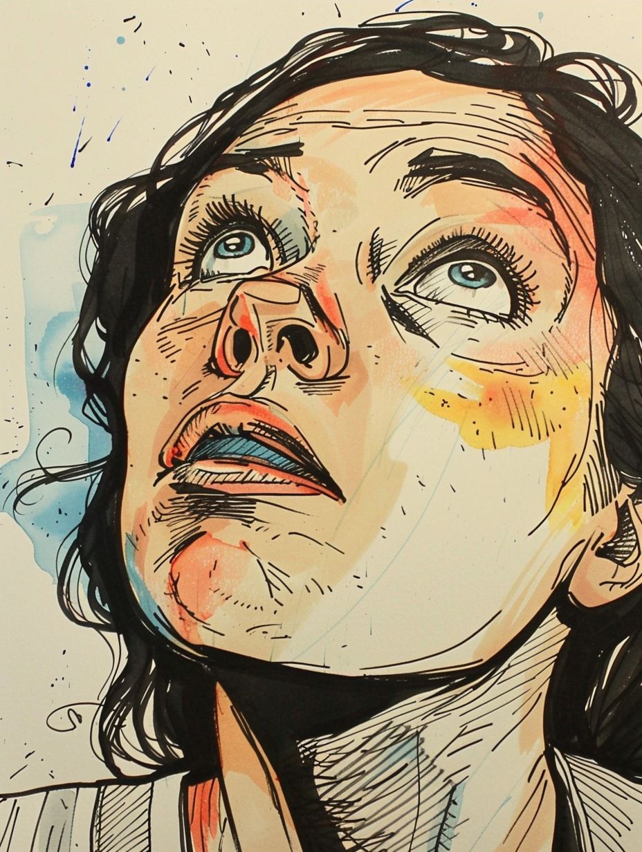 Ink and Wash Portrait - Image 4