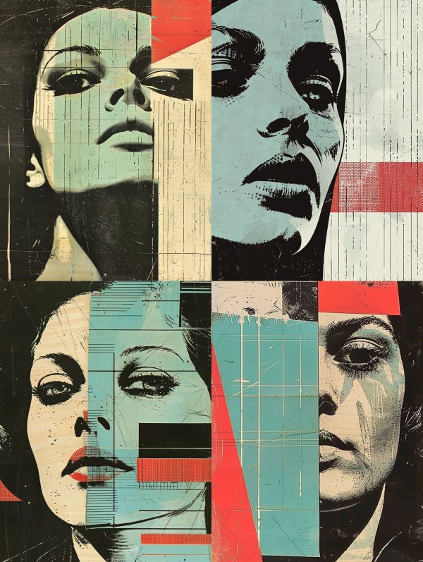 Fragmented Portraits in Modernist Hue