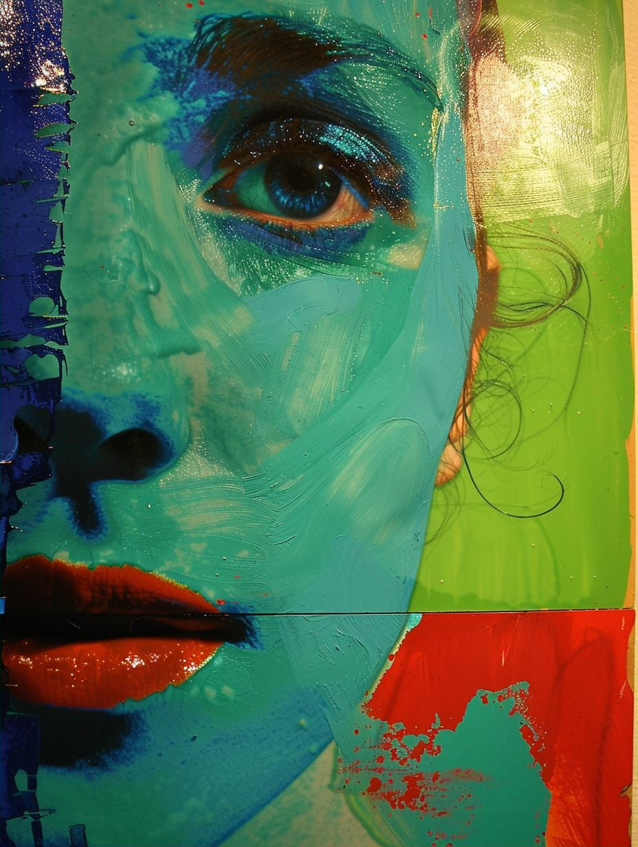 Neon Shadow Portrait Study - Image 2