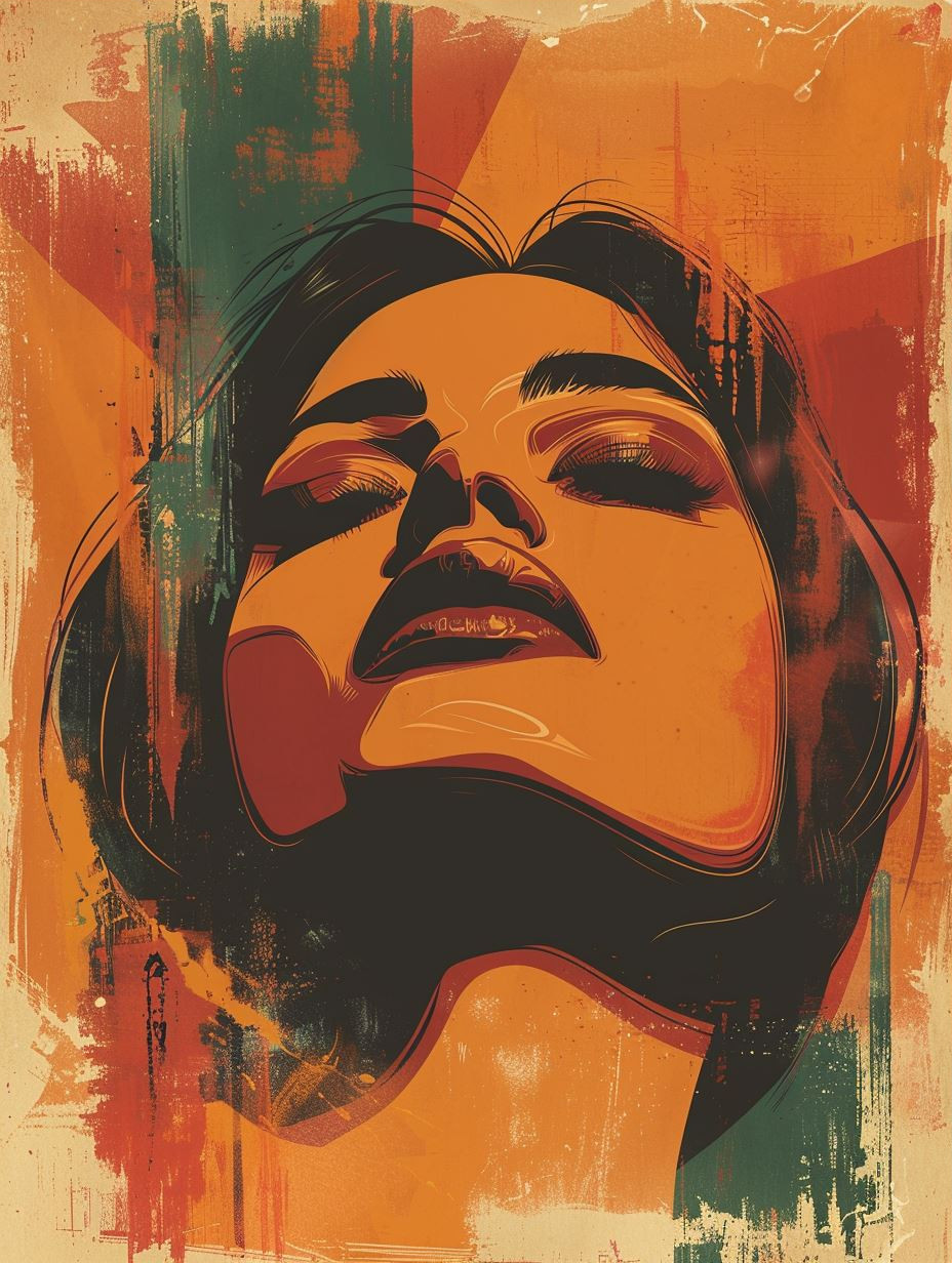 Warm Tones Abstract Portrait Study - Image 3