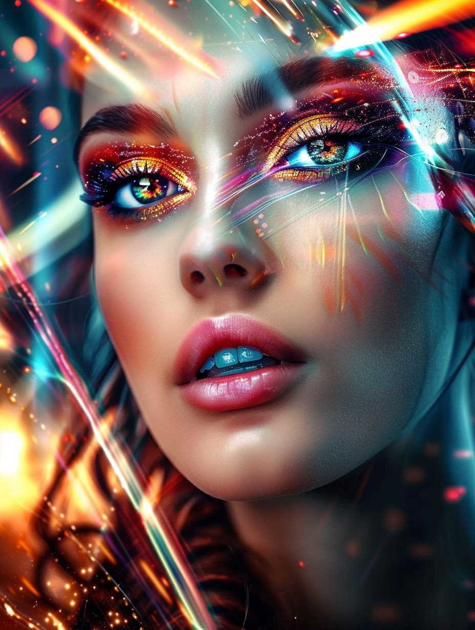 Neon Prism Ethereal Portraits - Image 2