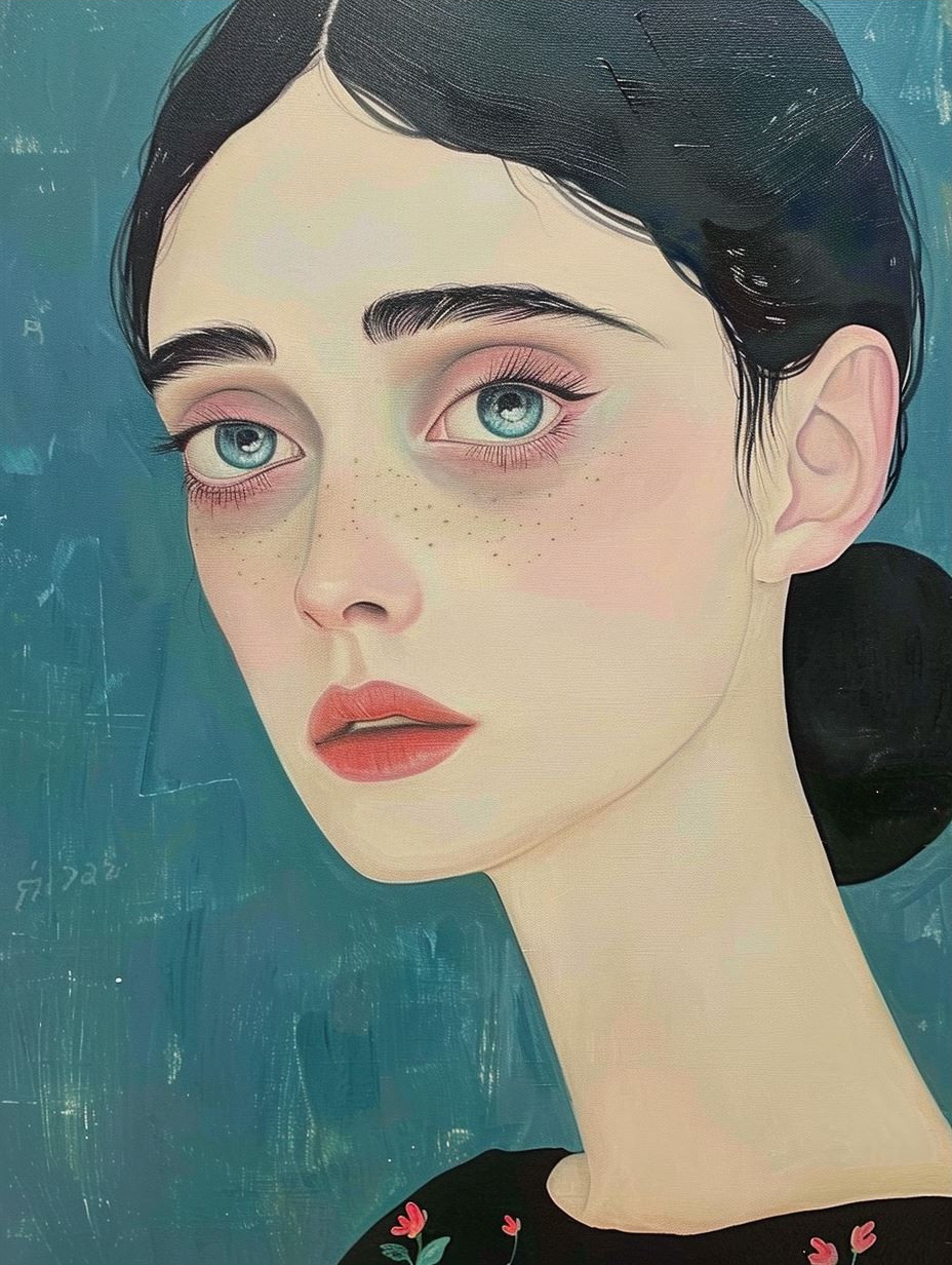 Melancholic Gazes in Oil - Image 3