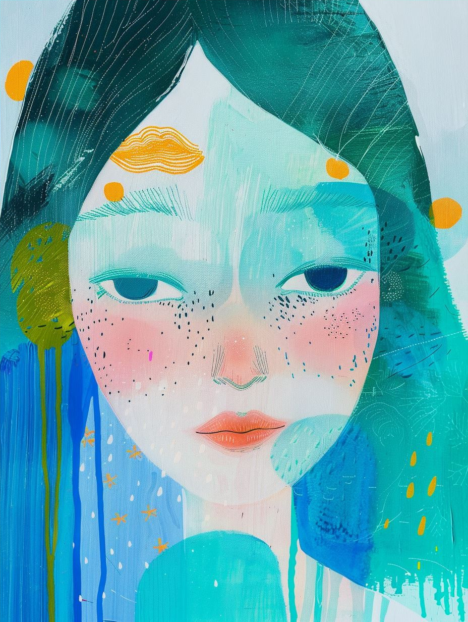 Abstract Pastel Portrait - Image 4