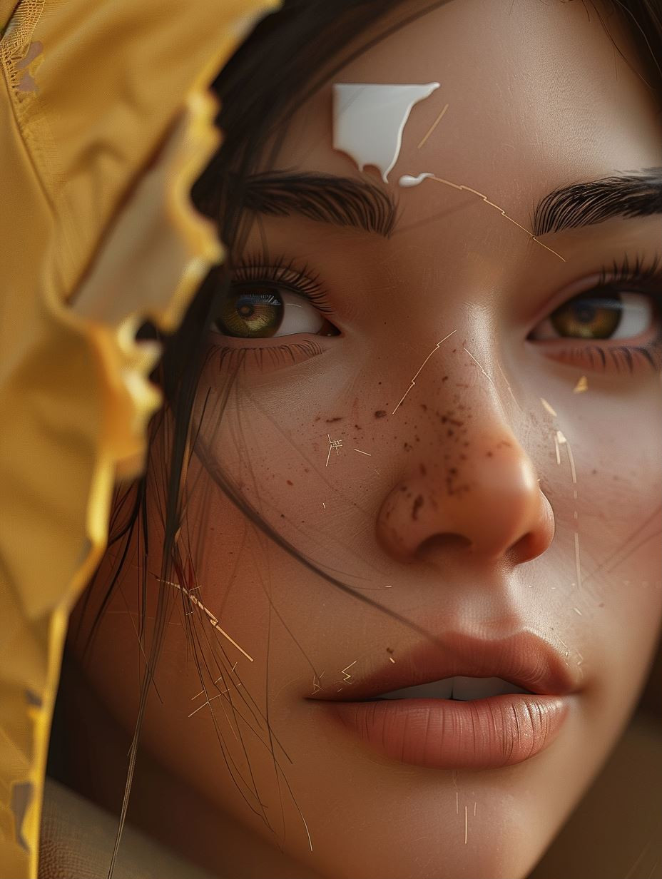 Hyper-Realistic Dewy Portrait Study - Image 1
