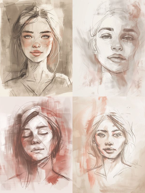 Ethereal Whispers in Charcoal and Ochre
