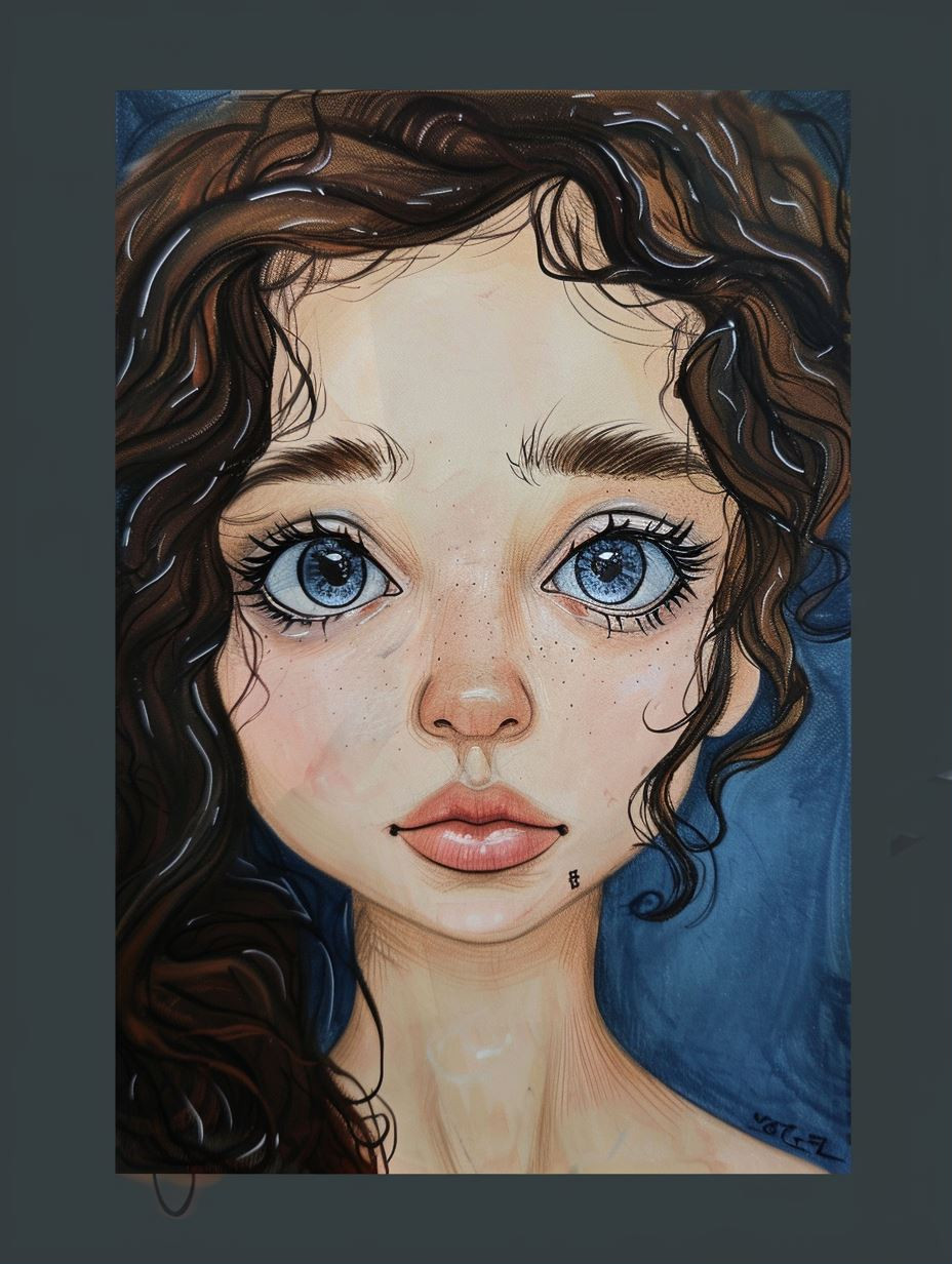 Ethereal Gaze: A Study in Portraiture - Image 1
