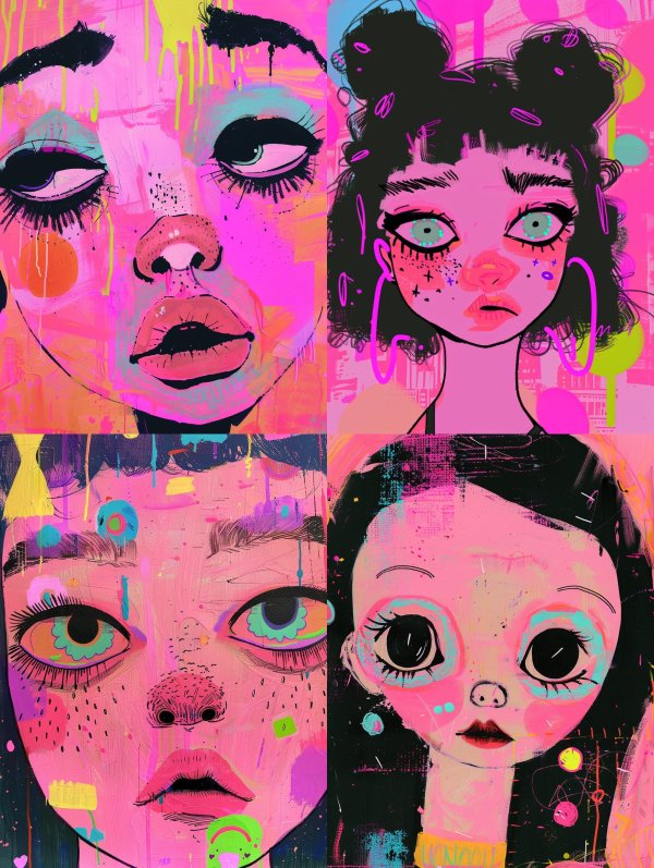Neon Dreams: A Pop Art Portrait Study
