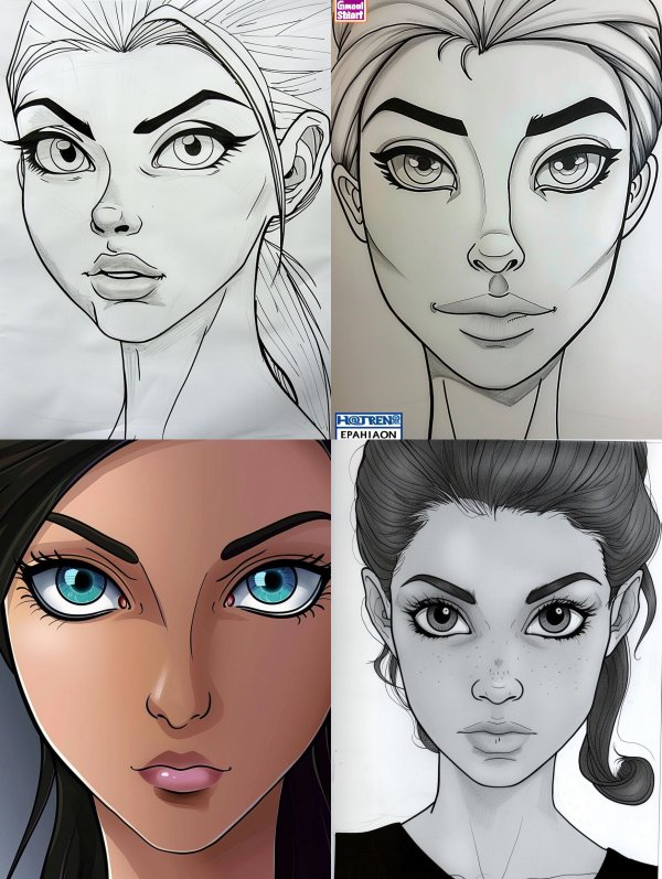 Bold Ink Manga Portrait