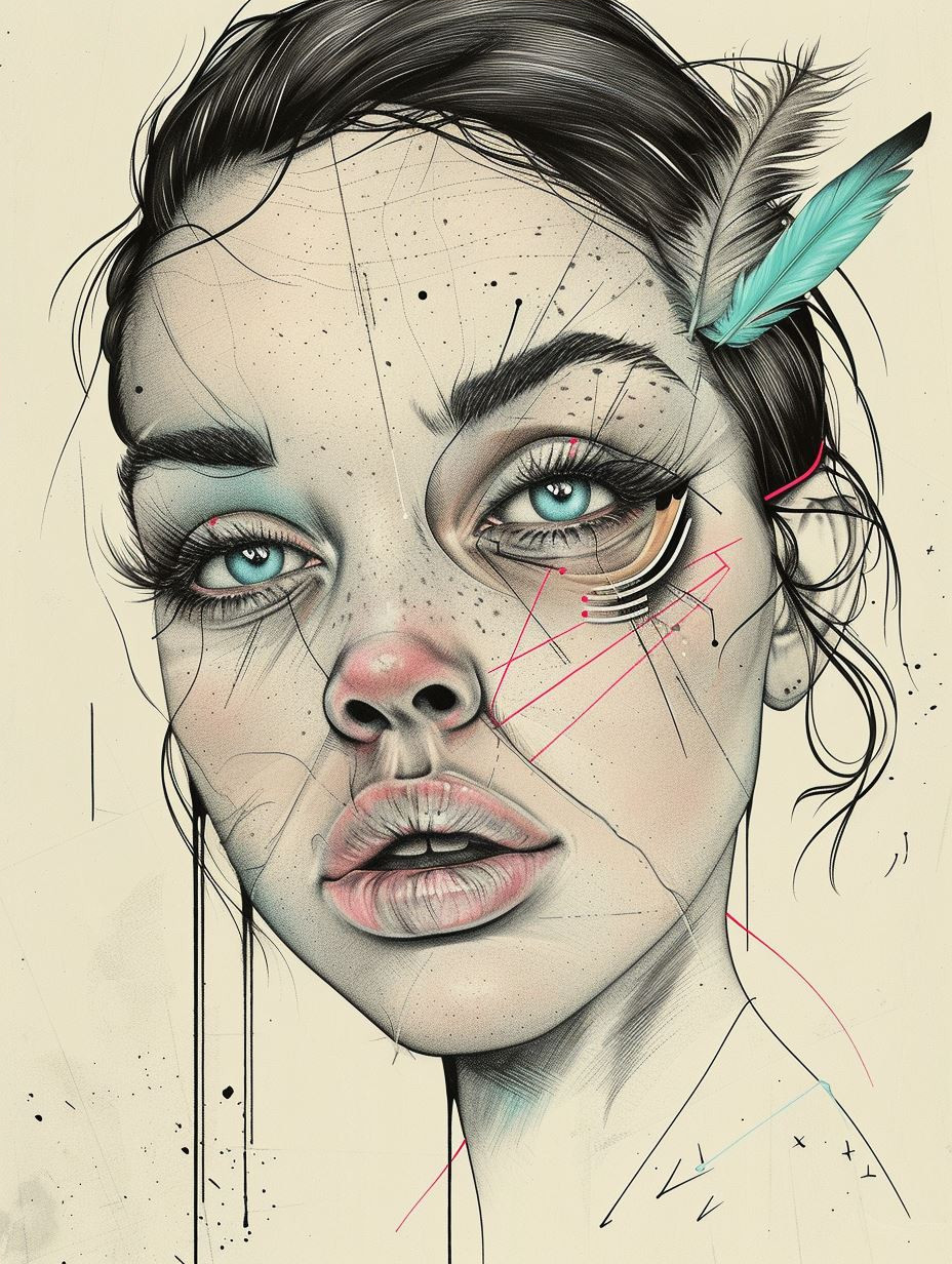 Fragmented Beauty: Surreal Digital Portraits - Image 4