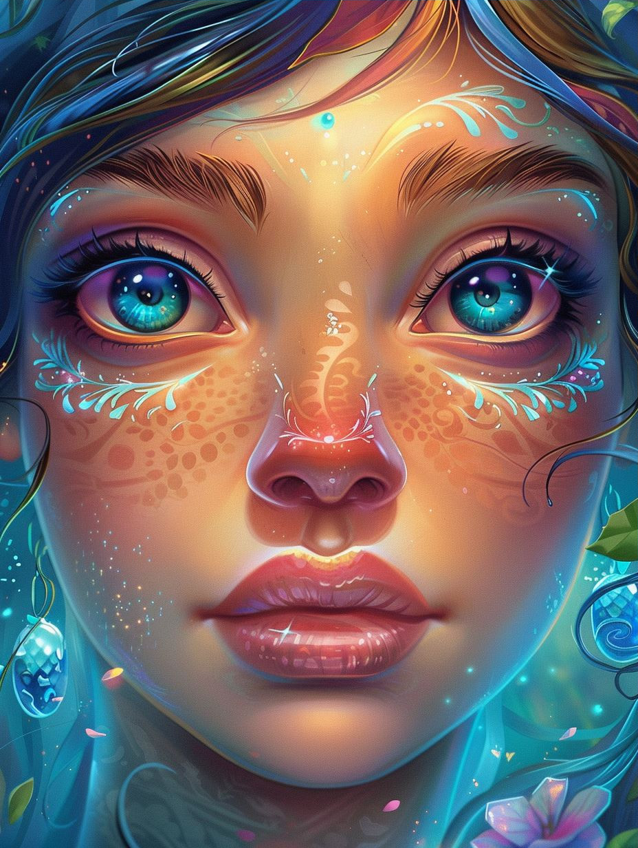 Ethereal Aquatic Dream Portrait - Image 3