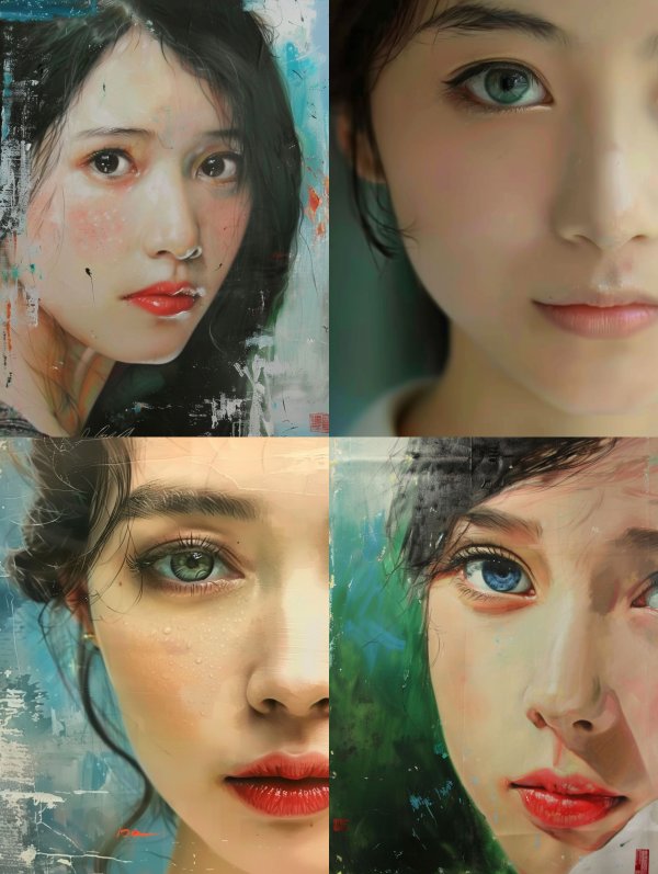 Ethereal Gazes in Modern Oil