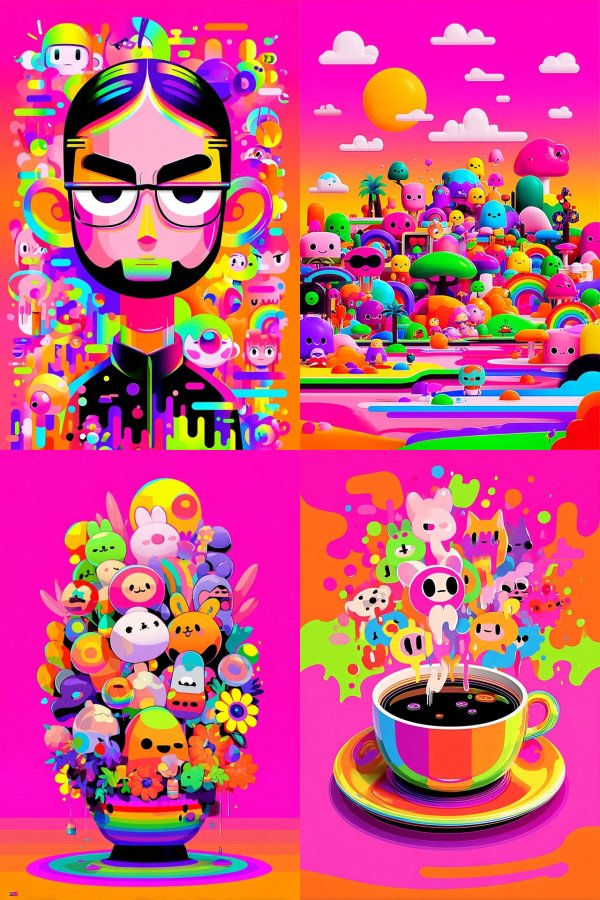 Neon Psychedelic Portrait