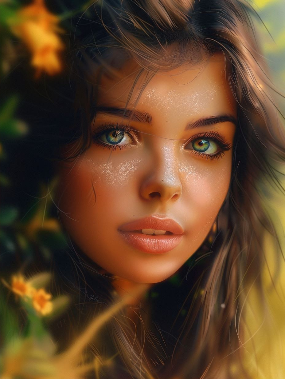 Ethereal Golden Ember Portrait - Image 2