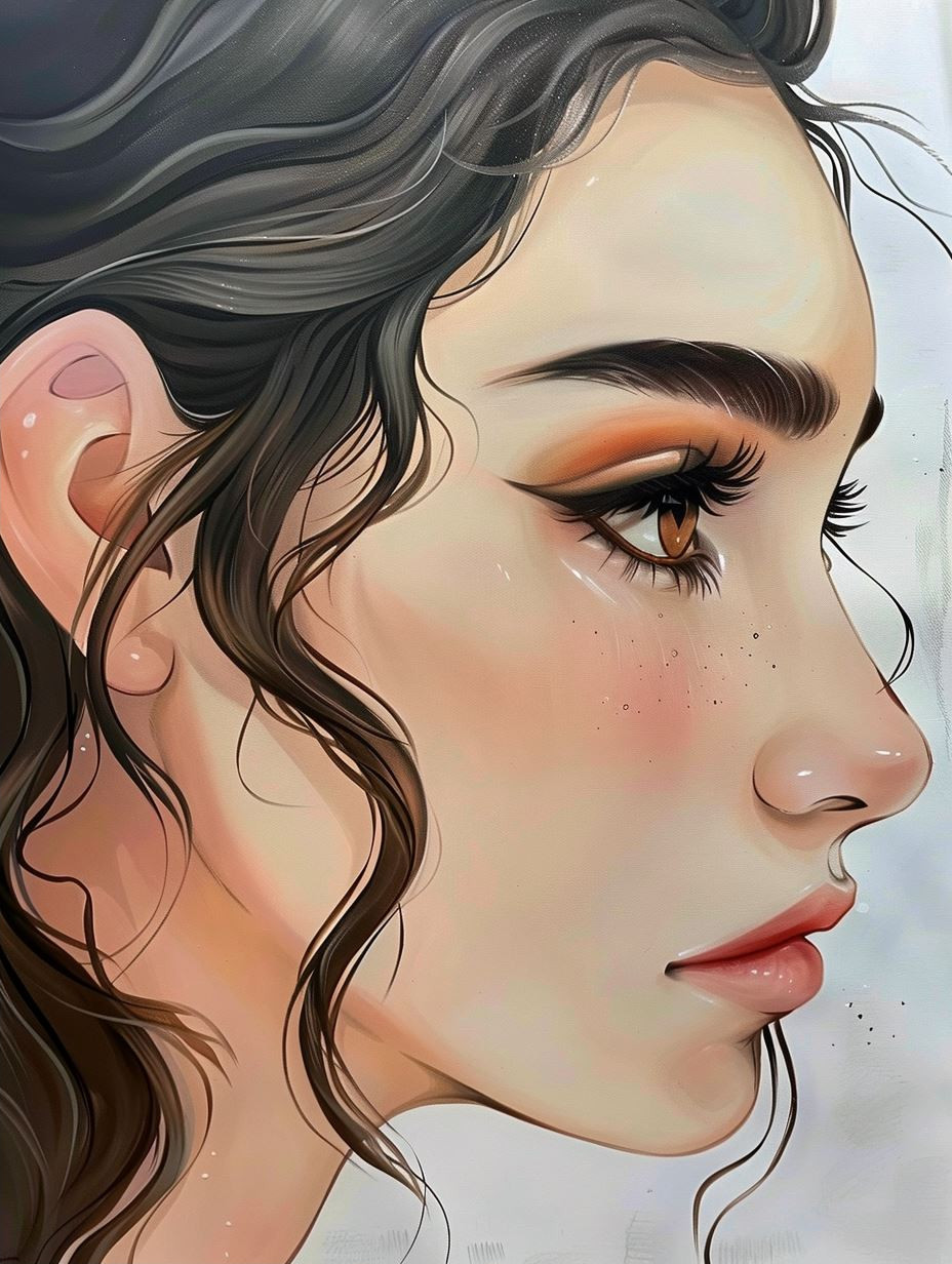 Melancholy Muse: Digital Portrait Study - Image 2