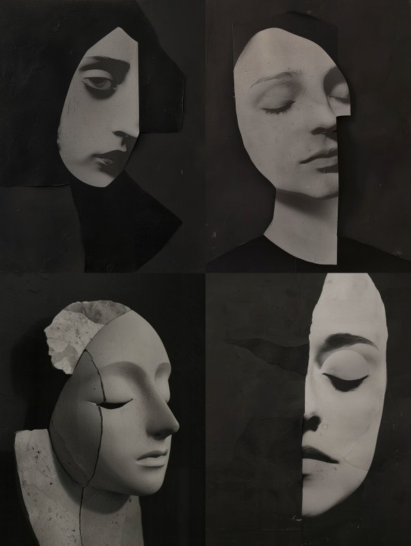 Fragmented Shadows of Silent Faces