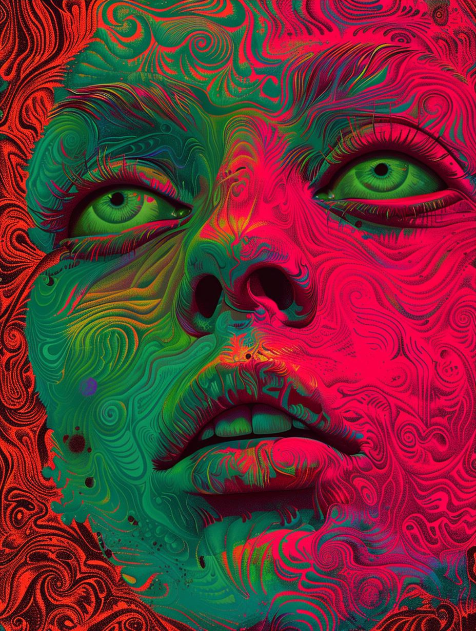 Neon Psychedelic Dream Portrait - Image 3