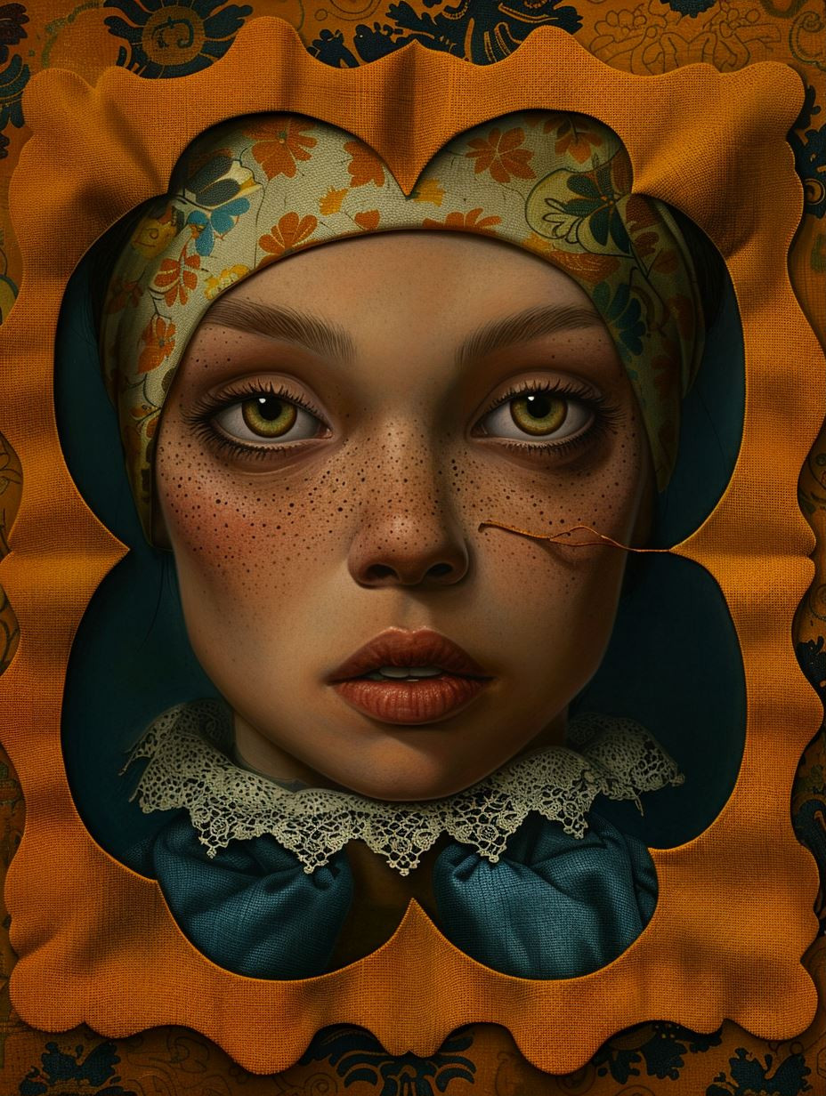 Rustic Elegance in Golden Frame - Image 1