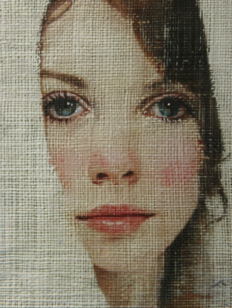 Woven Gaze in Linen Thread - Image 3