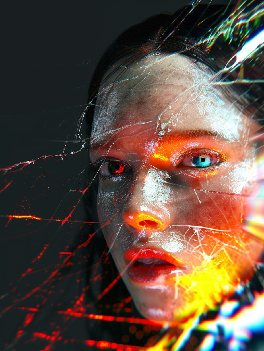 Prismatic Glitch Portrait Series - Image 3